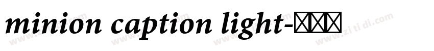 minion caption light字体转换